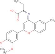 2-{[2-(3,4-Dimethoxyphenyl)-6-methyl-4H-chromen-4-ylidene]amino}butanoic acid