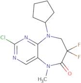 2-Chloro-9-cyclopentyl-7,7-difluoro-5-methyl-8,9-dihydro-5H-pyrimido[4,5-b][1,4]diazepin-6(7H)-one