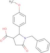 1-Benzyl-2-(4-methoxyphenyl)-5-oxo-3-pyrrolidinecarboxylic acid