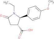 (2R,3R)-1-Ethyl-2-(4-methoxy-phenyl)-5-oxo-pyrrolidine-3-carboxylic acid