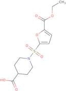 1-{[5-(Ethoxycarbonyl)furan-2-yl]sulfonyl}piperidine-4-carboxylic acid