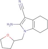 2-Amino-1-(oxolan-2-ylmethyl)-4,5,6,7-tetrahydro-1H-indole-3-carbonitrile