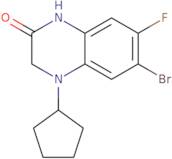 6-Bromo-4-cyclopentyl-7-fluoro-1,2,3,4-tetrahydroquinoxalin-2-one