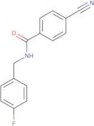 4-Cyano-N-[(4-fluorophenyl)methyl]benzamide