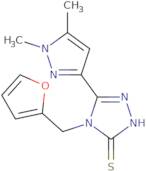 5-(1,5-Dimethyl-1H-pyrazol-3-yl)-4-[(furan-2-yl)methyl]-4H-1,2,4-triazole-3-thiol