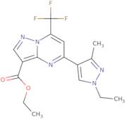 Ethyl 5-(1-ethyl-3-methyl-1H-pyrazol-4-yl)-7-(trifluoromethyl)pyrazolo[1,5-a]pyrimidine-3-carbox...