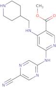 Methyl 6-((5-cyanopyrazin-2-yl)amino)-4-((piperidin-4-ylmethyl)amino)nicotinate