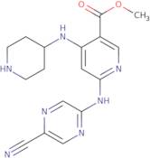 Methyl 6-((5-cyanopyrazin-2-yl)amino)-4-(piperidin-4-ylamino)nicotinate