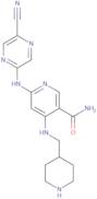 6-((5-Cyanopyrazin-2-yl)amino)-4-((piperidin-4-ylmethyl)amino)nicotinamide