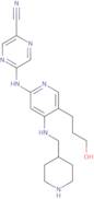 5-((5-(3-Hydroxypropyl)-4-((piperidin-4-ylmethyl)amino)pyridin-2-yl)amino)pyrazine-2-carbonitrile