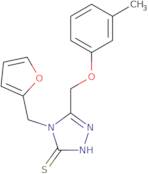 4-(Furan-2-ylmethyl)-5-(3-methylphenoxymethyl)-4H-1,2,4-triazole-3-thiol