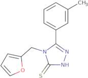 4-(Furan-2-ylmethyl)-5-(3-methylphenyl)-4H-1,2,4-triazole-3-thiol