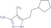 5-(2-Cyclopentylethyl)-4-methyl-1H-pyrazol-3-amine