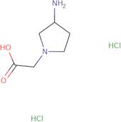 2-(3-Aminopyrrolidin-1-yl)acetic acid dihydrochloride