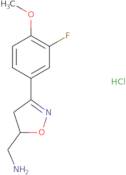[3-(3-Fluoro-4-methoxyphenyl)-4,5-dihydro-1,2-oxazol-5-yl]methanamine hydrochloride