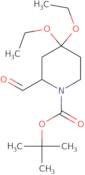 tert-Butyl (2S)-4,4-diethoxy-2-formylpiperidine-1-carboxylate