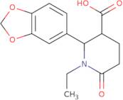 (2R,3R)-2-(1,3-Benzodioxol-5-yl)-1-ethyl-6-oxopiperidine-3-carboxylic acid