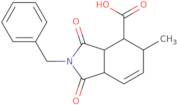 2-Benzyl-5-methyl-1,3-dioxo-2,3,3a,4,5,7a-hexahydro-1H-isoindole-4-carboxylic acid