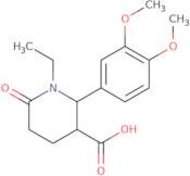 (2R,3R)-2-(3,4-Dimethoxyphenyl)-1-ethyl-6-oxopiperidine-3-carboxylic acid