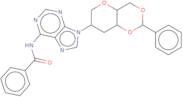 1,5-Anhydro-4,6-O-benzylidene-2,3-dideoxy-2-(N6-benzoyladenin-1-yl)-D-glucitol