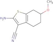 2-Amino-6-methoxy-4,5,6,7-tetrahydro-1-benzothiophene-3-carbonitrile