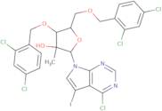 7-[3,5-Bis-O-[(-2,4-dichlorophenyl)methyl]-2-C-methyl-b-D-ribofuranosyl]-4-chloro-5-iodo-7H-pyrrol…