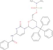 [(2S,6R)-6-{N4-Benzoylcydin-1-yl}-4-tritylmorpholin-2-yl]methyl dimethyl-phosphoramidochloridate