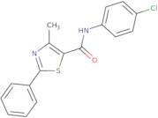 N-(4-Chlorophenyl)-4-methyl-2-phenyl-1,3-thiazole-5-carboxamide