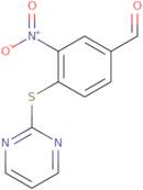 3-Nitro-4-(pyrimidin-2-ylsulfanyl)benzaldehyde