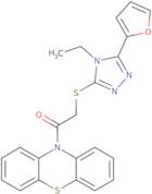 2-{[4-Ethyl-5-(furan-2-yl)-4H-1,2,4-triazol-3-yl]sulfanyl}-1-(10H-phenothiazin-10-yl)ethan-1-one