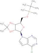 6-Chloro-7-deaza-9-(5'-O-tert-butyldimethylsilyl-2',3'-O-isopropylidene-b-D-ribofuranosyl)purine