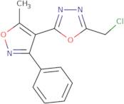 2-(Chloromethyl)-5-(5-methyl-3-phenyl-1,2-oxazol-4-yl)-1,3,4-oxadiazole