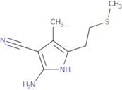 2-Amino-4-methyl-5-(2-methylsulfanyl-ethyl)-1H-pyrrole-3-carbonitrile
