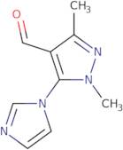 5-Imidazol-1-yl-1,3-dimethylpyrazole-4-carbaldehyde