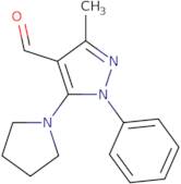 3-Methyl-1-phenyl-5-(pyrrolidin-1-yl)-1H-pyrazole-4-carbaldehyde