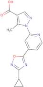 1-[4-(3-Cyclopropyl-1,2,4-oxadiazol-5-yl)pyridin-2-yl]-5-methyl-1H-pyrazole-4-carboxylic acid