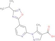 1-[4-(3-Isopropyl-1,2,4-oxadiazol-5-yl)pyridin-2-yl]-5-methyl-1H-pyrazole-4-carboxylic acid