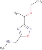 {[3-(1-Ethoxyethyl)-1,2,4-oxadiazol-5-yl]methyl}(methyl)amine