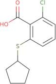 2-Chloro-6-(cyclopentylsulfanyl)benzoic acid