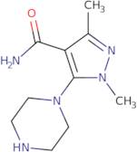 1,3-Dimethyl-5-(piperazin-1-yl)-1H-pyrazole-4-carboxamide