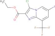 3-Chloro-6-iodo-8-trifluoromethyl-imidazo[1,2-a]pyridine-2-carboxylic acid ethyl ester