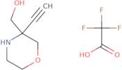 (3-Ethynylmorpholin-3-yl)methanol, trifluoroacetic acid