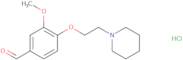 3-Methoxy-4-[2-(1-piperidinyl)ethoxy]benzaldehyde hydrochloride