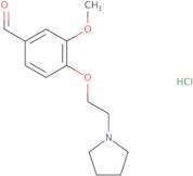 3-Methoxy-4-[2-(1-pyrrolidinyl)ethoxy]benzaldehyde hydrochloride