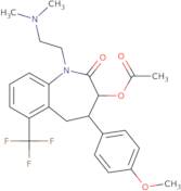 3-(Acetyloxy)-1-(2-(dimethylamino)ethyl)-1,3,4,5-tetrahydro-4-(4-methoxyphenyl)-6-(trifluromethyl)-2H-1-benzazepine-2-one