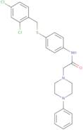 N-(4-[(2,4-Dichlorobenzyl)sulfanyl]phenyl)-2-(4-phenylpiperazino)acetamide