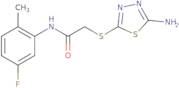 2-[(5-Amino-1,3,4-thiadiazol-2-yl)sulfanyl]-N-(5-fluoro-2-methylphenyl)acetamide