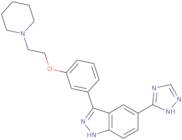 1H-Indazole, 3-[3-[2-(1-Piperidinyl)ethoxy]phenyl]-5-(1H-1,2,4-triazol-5-yl)-, hydrochloride (1:1)