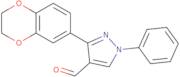 3-(2,3-Dihydro-1,4-benzodioxin-6-yl)-1-phenyl-1H-pyrazole-4-carbaldehyde