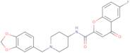 N-[1-(1,3-Benzodioxol-5-ylmethyl)-4-piperidinyl]-6-fluoro-4-oxo-4H-1-benzopyran-2-carboxamide